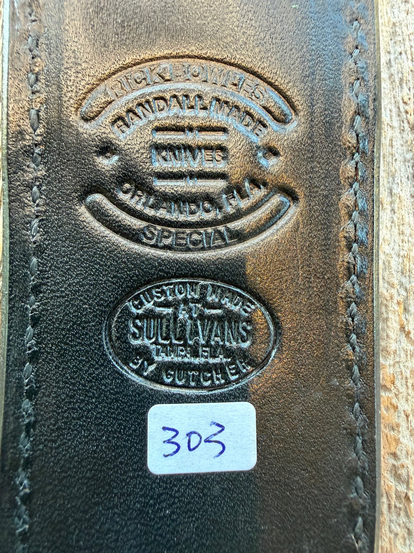 Rare Randall Sullivans by Gutcher Exotic Elephant Hide Knife Sheath for a Bowles Special. Randall Snap!!