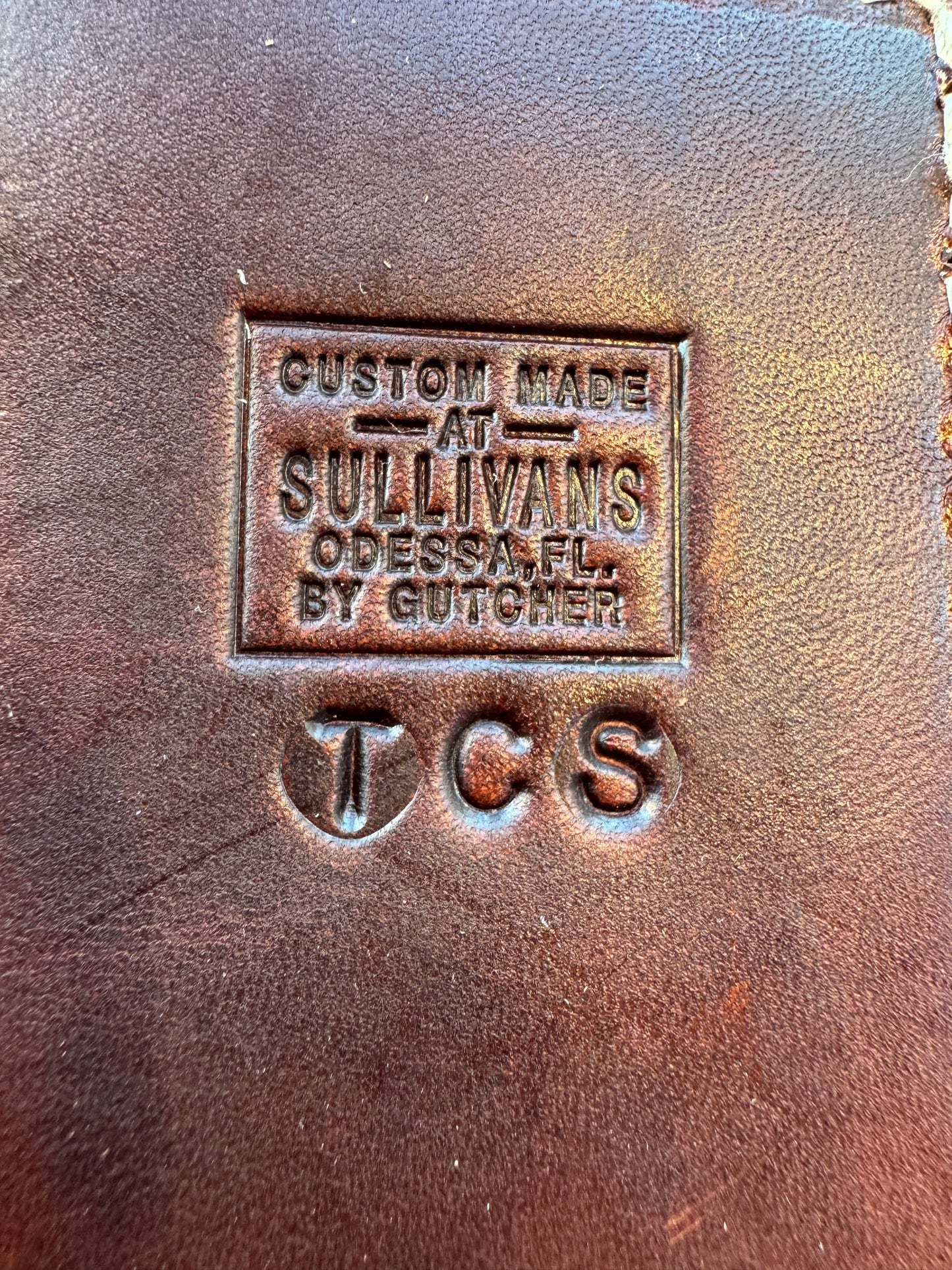 New Randall Sullivans by Gutcher Leather Knife Sheath for a Model Clinton Special with Sharpening Stone.