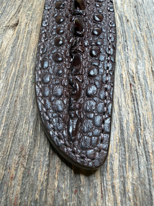 Randall Model 1-8 Sheath in Exotic Dark Brown Snapping Turtle by Treeman. Straight hilt and new black canteen snap… Spiked Dragon tail portion of the turtle.