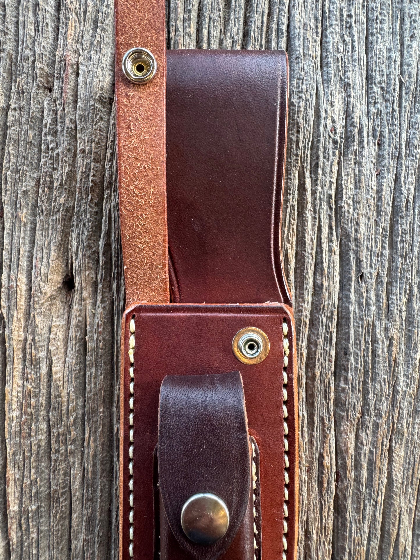 New Randall Sullivans by Gutcher Leather Knife Sheath Model 25-6 with Sharpening Stone.
