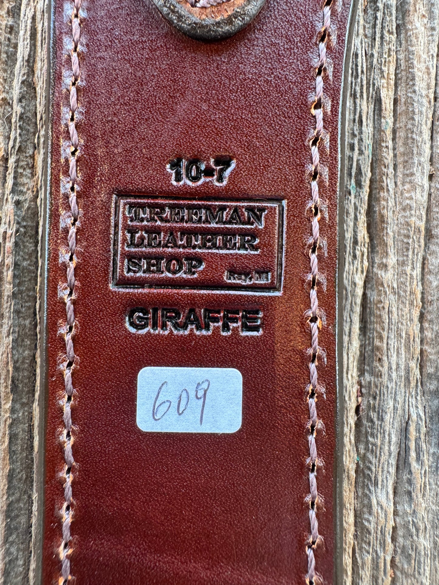 Randall Model 10-7 Fisherman Exotic Sheath in Giraffe by Treeman.