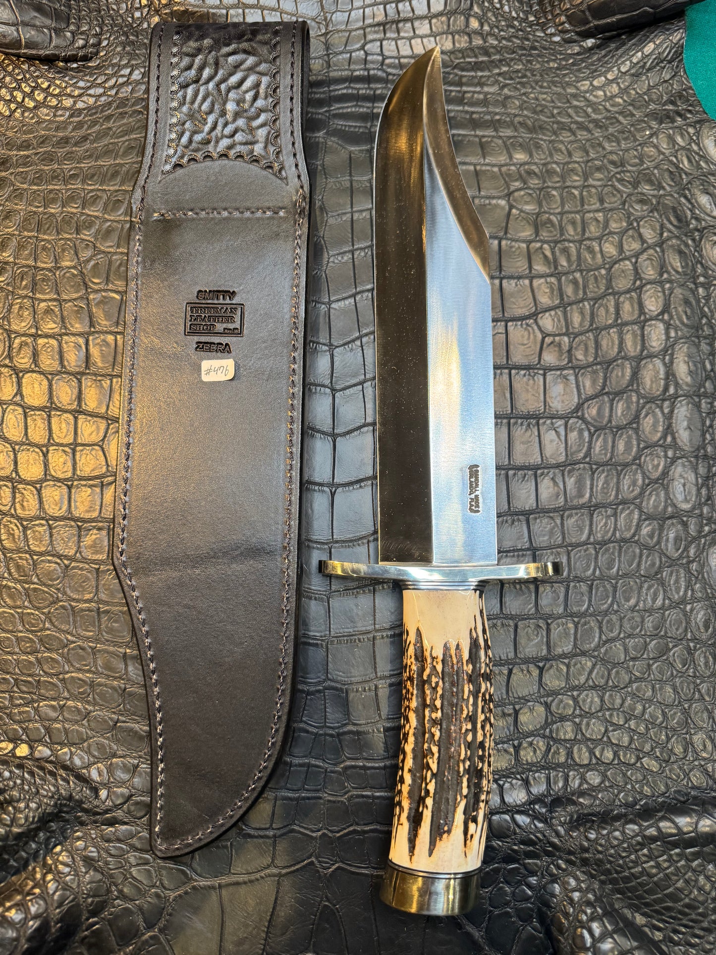 Randall Model Smithsonian “Smitty”Sheath in Exotic Zebra Hide from Treeman. Sheath only