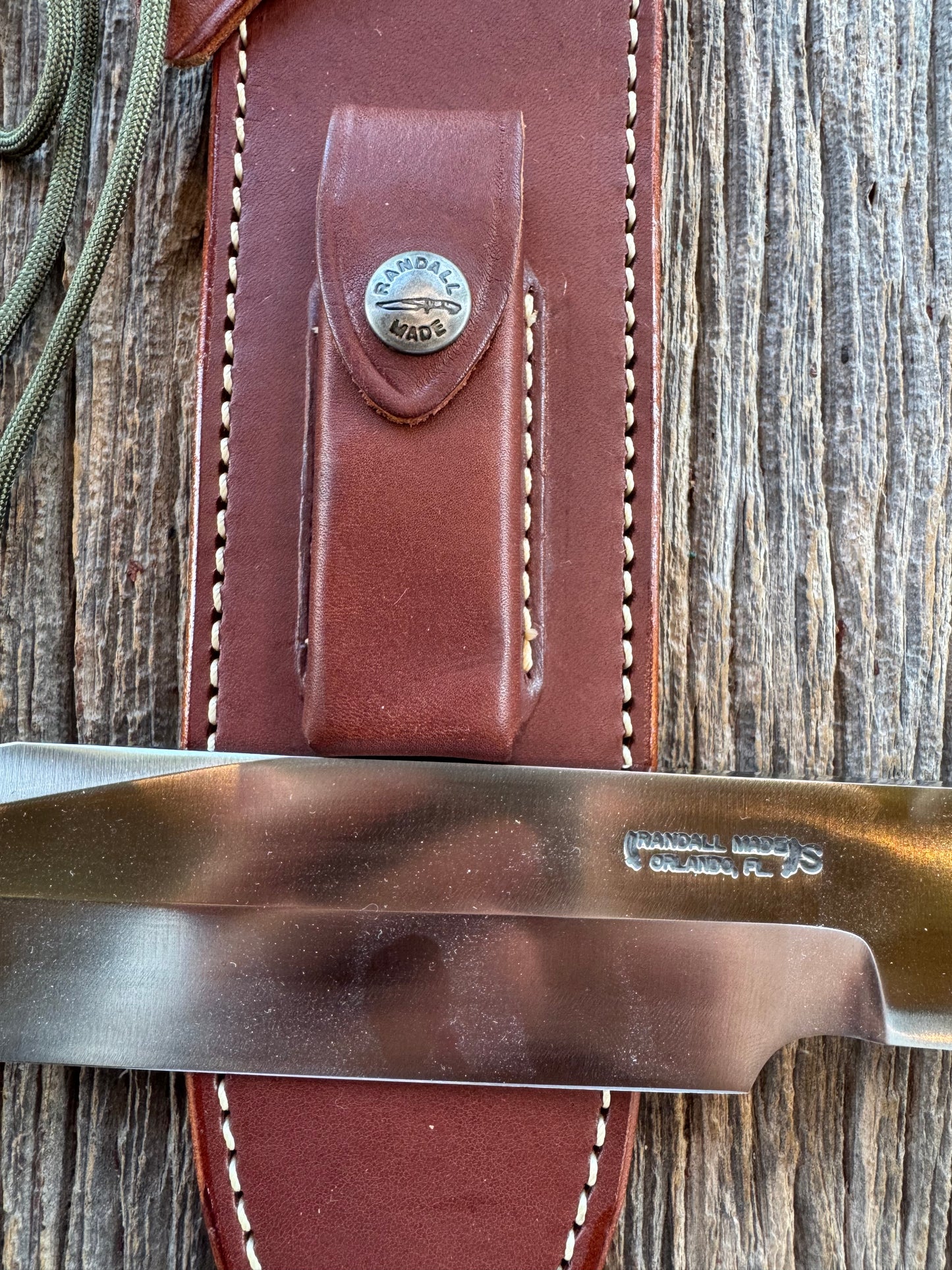 Rare Randall Model 12-9 in Beautiful Spiraled Narwal, Brass hilt and butt plate. Stainless steel, Stunning and rare. Really really fat handle.