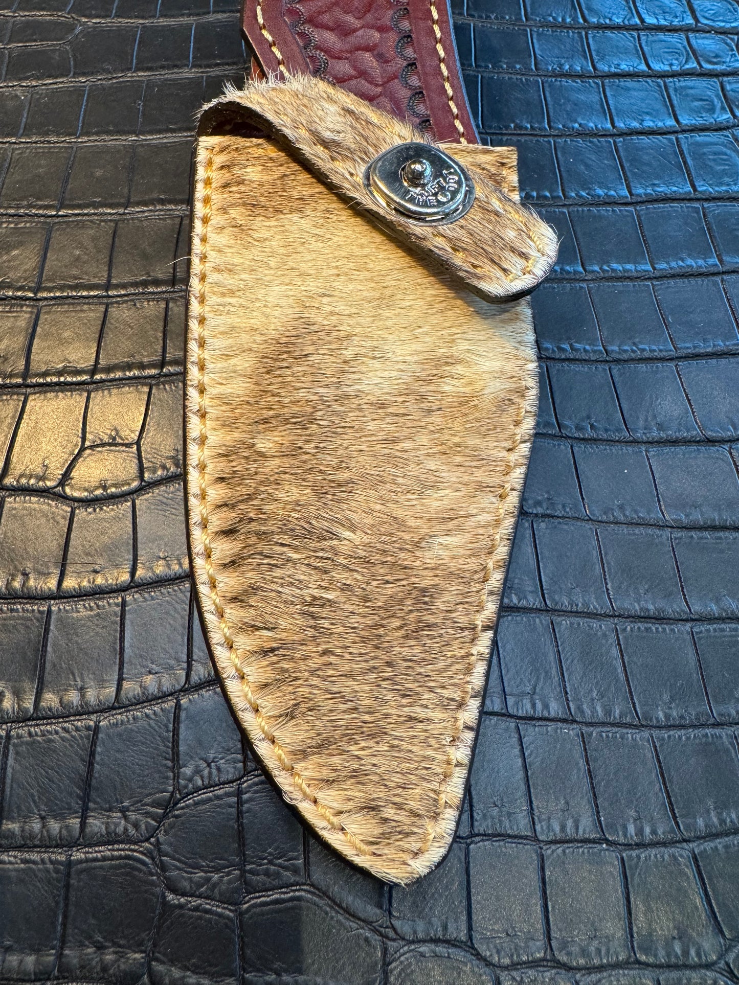 Randall Model 19-5 Exotic Giraffe Skin Sheath from Treeman.