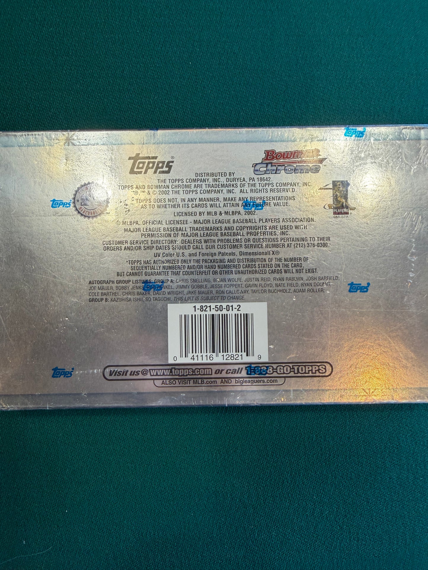 2002 Bowman Chrome Baseball Sealed Hobby Box...Mauer Auto RC?...Votto RC? FACTORY SEALED HOBBY BOX