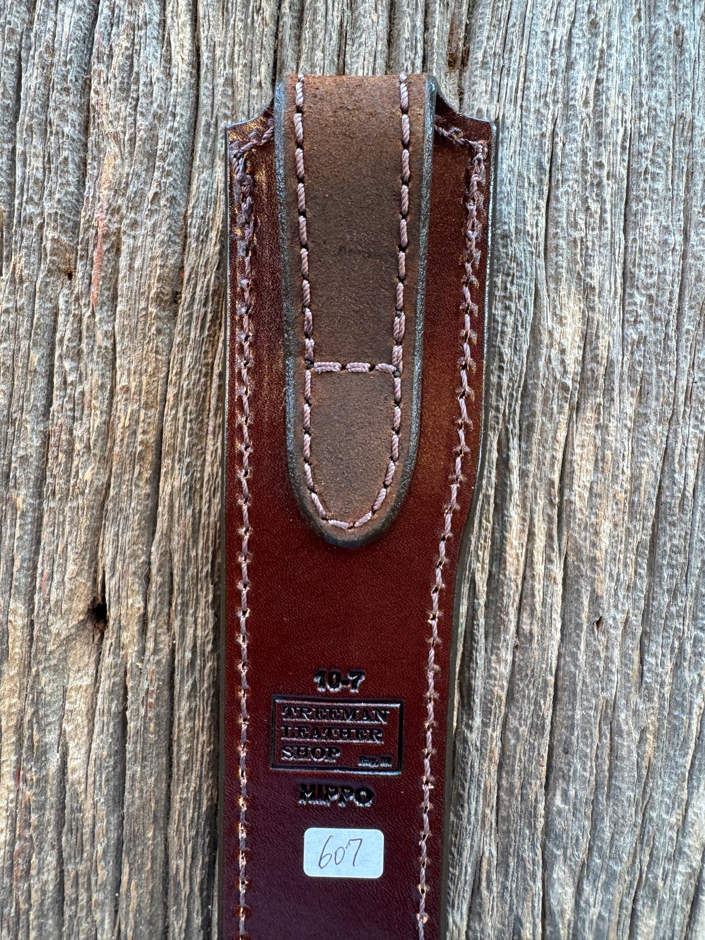 Randall Model 10-7 Fisherman Exotic Sheath in Chocolate Hippo by Treeman.