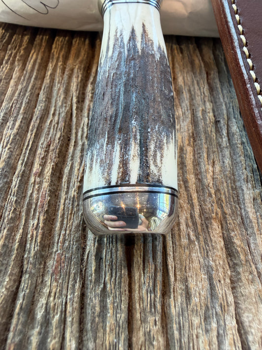 New in Paper Randall Model “Gambler” 4 Inch in Stag, Nickel hilt, Stainless, black and aluminum spacers.