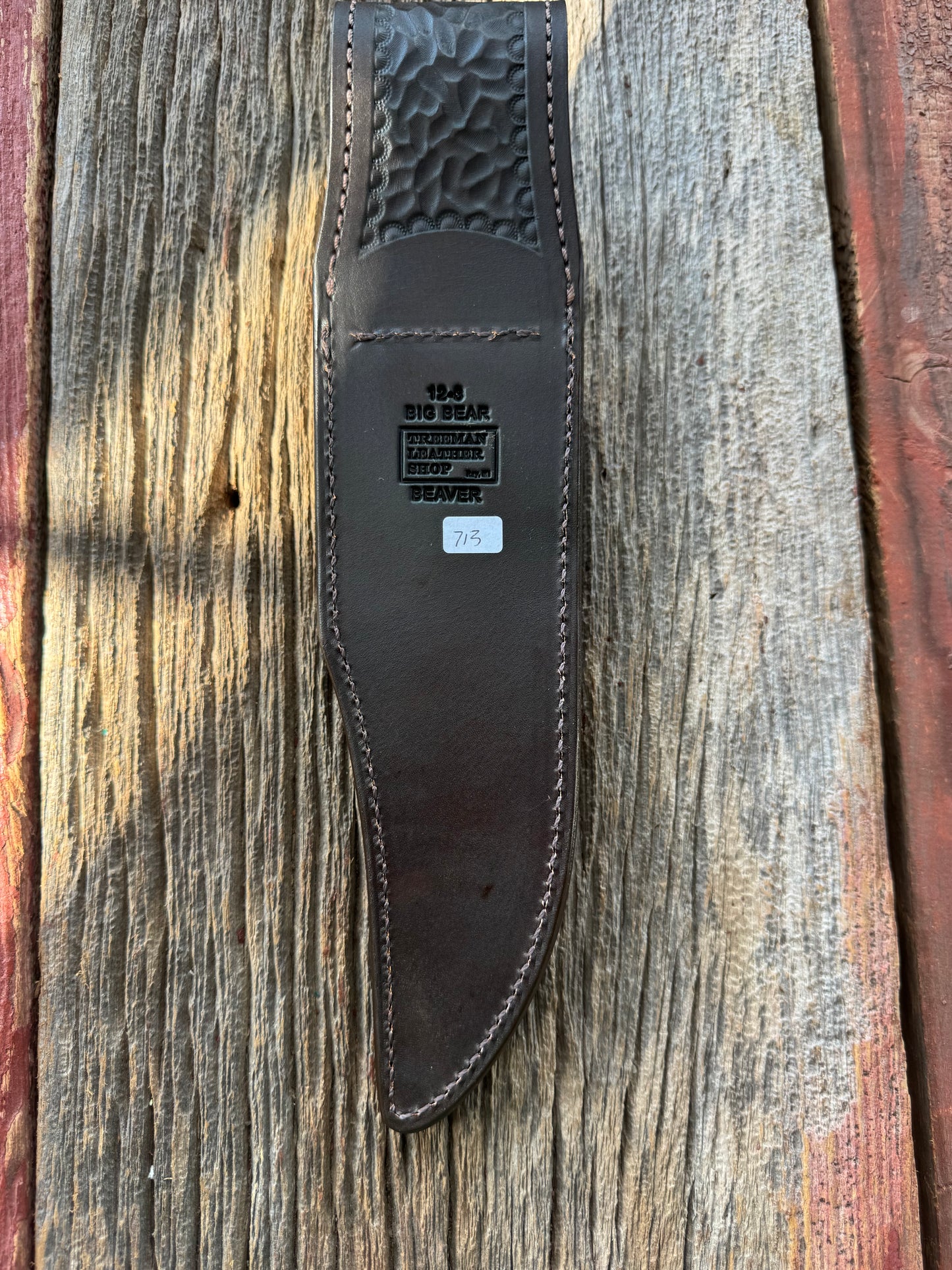 Randall Model 12-8 “Big Bear” Sheath in Exotic Tanned Beaver Pelt by Treeman.