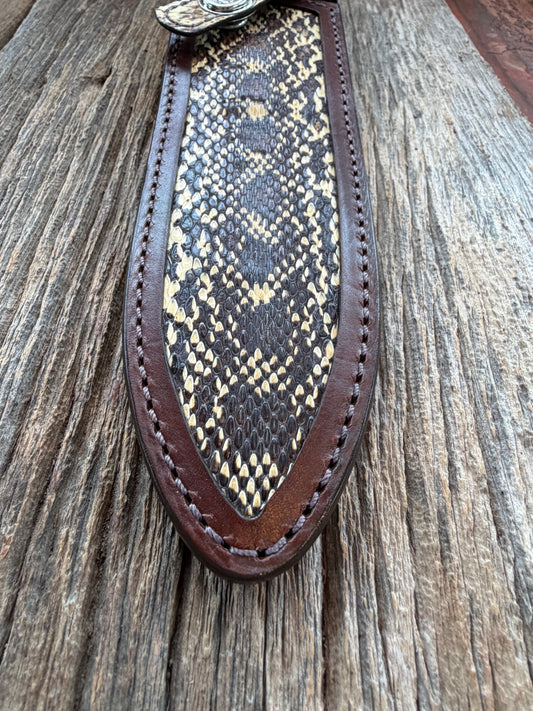 Randall Model Clinton Special Sheath in Exotic West Texas Yellow Gopher Snake from Treeman Sheaths. Incredible color on this one!!