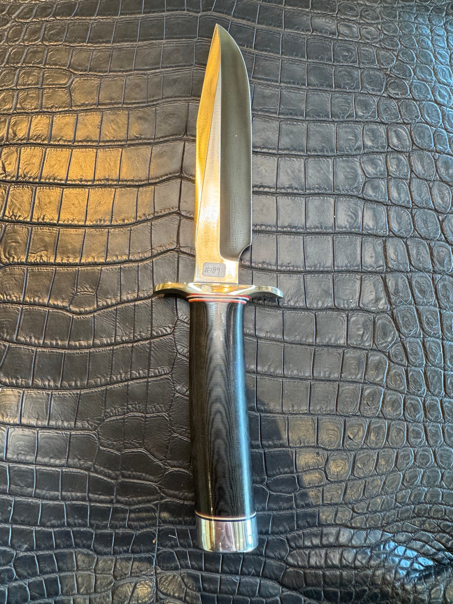 Randall Knife Model 1-7 Black Micarta Handle Stainless Steel Blade