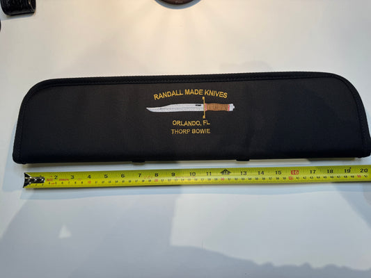 New Robbins Custom Knife case Randall Thorp Logo Silk threading 19 inch interior usable case