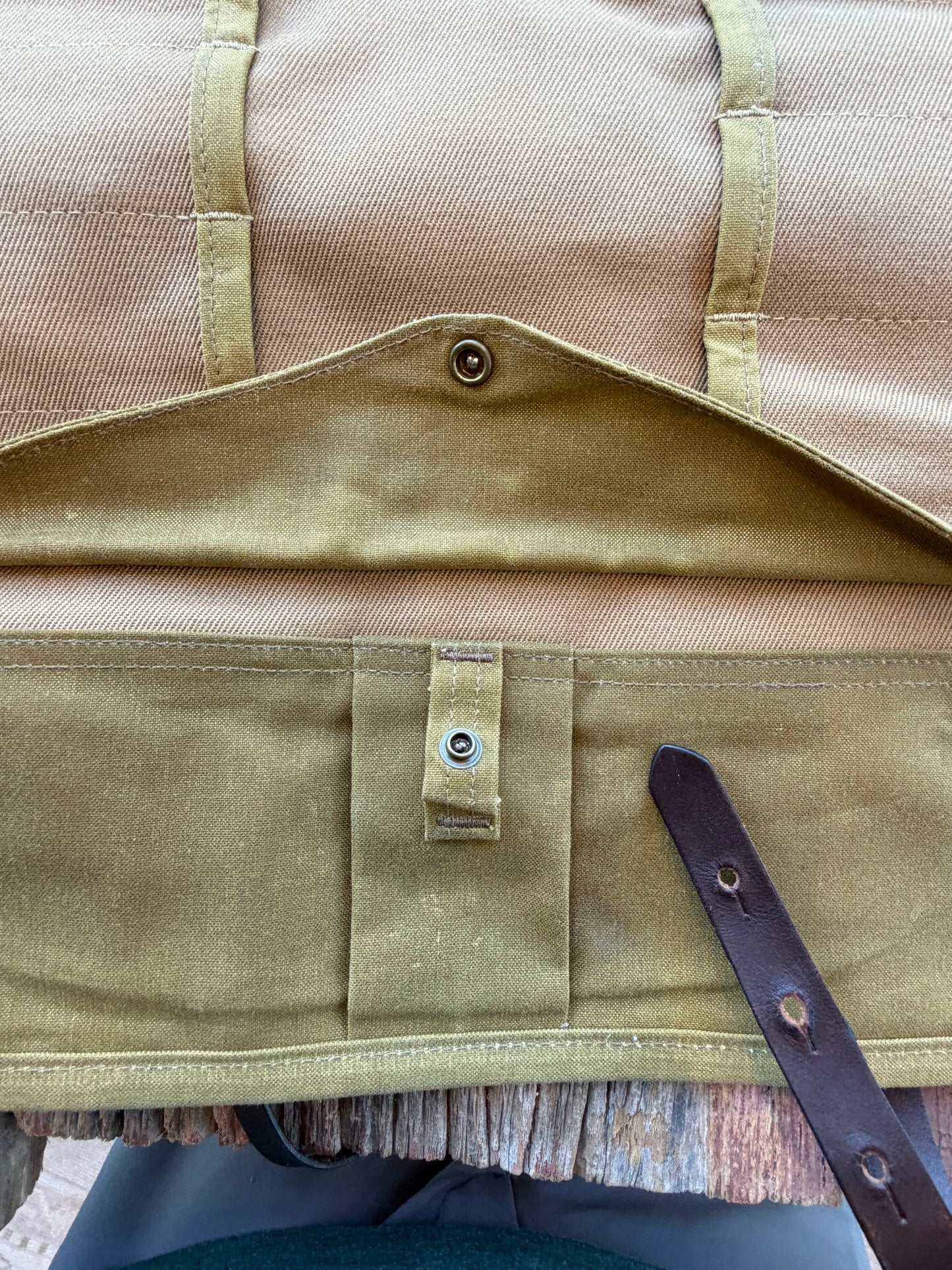 Rare Filson Tool Roll in Heavy Twill and Leather| Dark Tan| USA| # 11070303