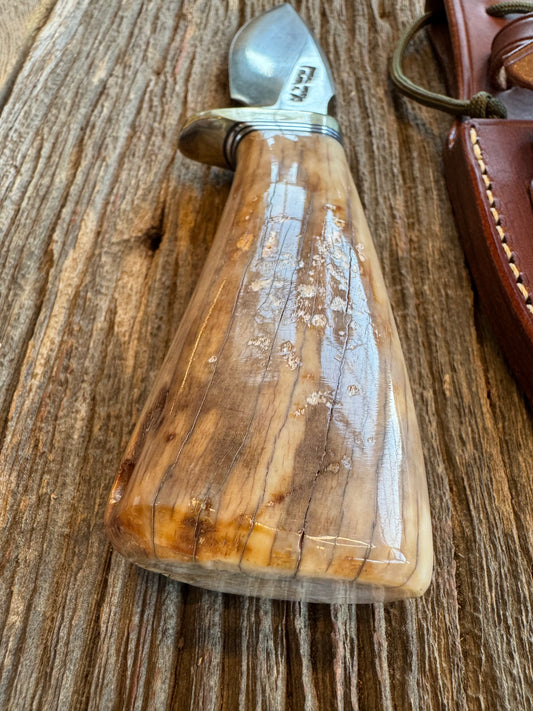 Randall Knife Model 11-4 Net Weight Artifact Fossil Walrus Handle. From the Jim Gates Collection via Rick Bowles. Stainless Steel