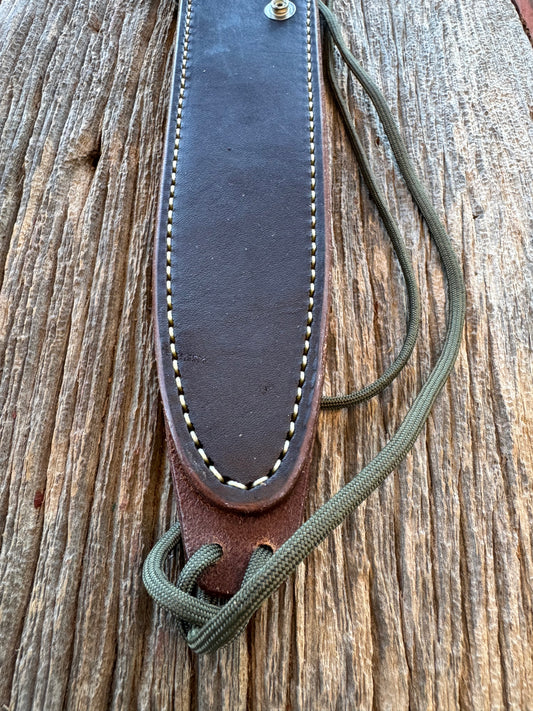 New Randall Sullivans by Gutcher Leather Knife Waxed Sheath for a Model 16 with Sharpening Stone.