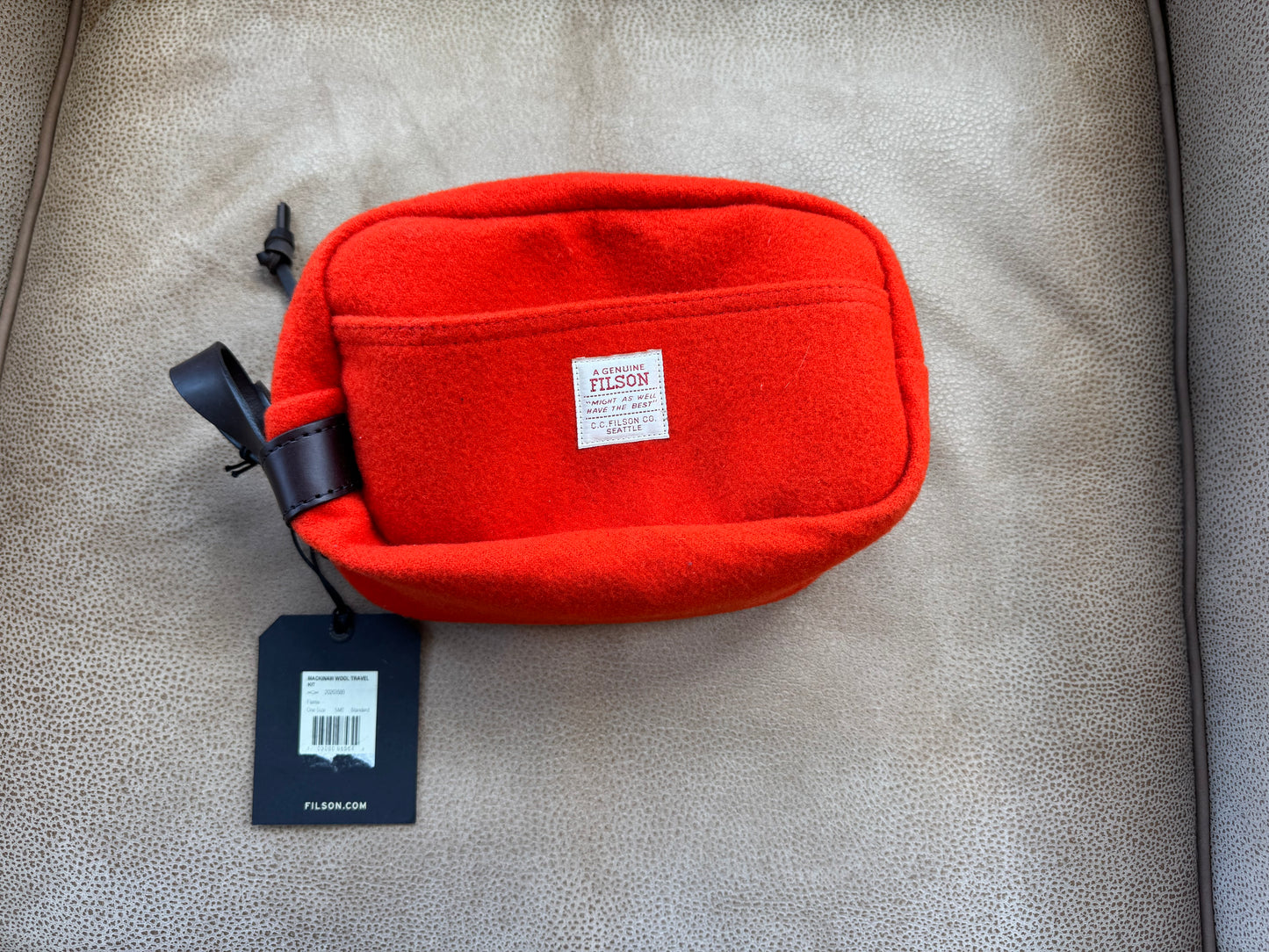 NWT Filson Dopp or Travel Kit in Flame Wool Rare, very hard to find.