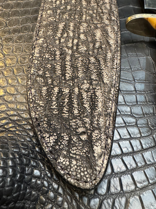 Randall Model 12-11 Large Sasquatch Sheath in Exotic Black Elephant Trunk by Treeman. (Sheath only)