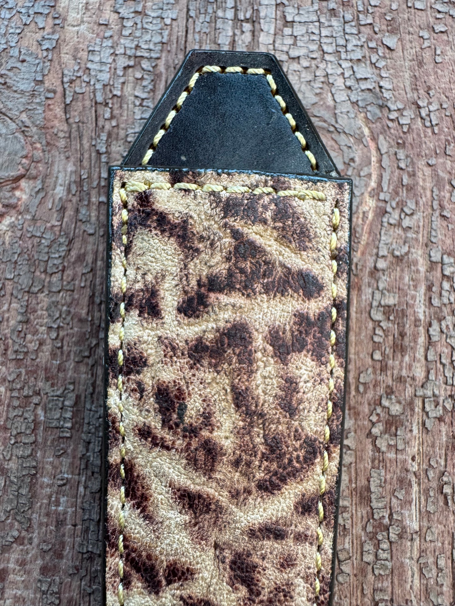 Randall Model “Gambler” 5 Inch Sheath in Exotic Elephant by Treeman. (Sheath only)