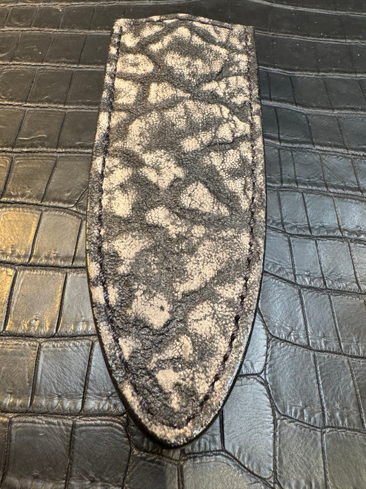 Randall Model Tri Athlete Sheath with Scales Added in Exotic African Elephant by Treeman. (Sheath only)