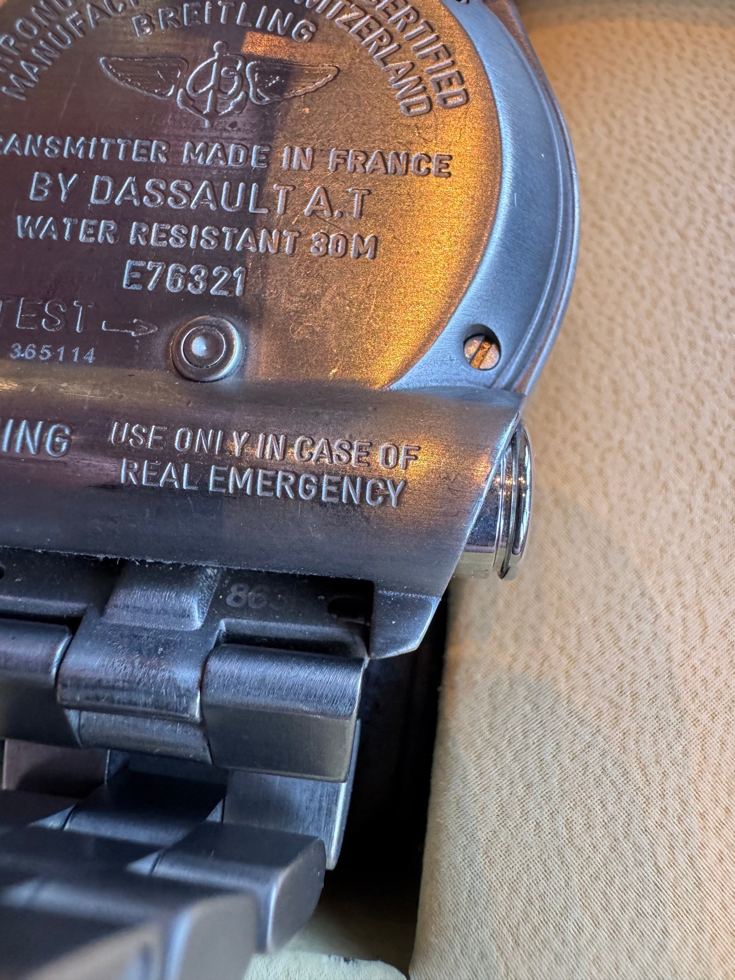 Breitling Emergency Reference Number. E73621. Eperp or Beacon never activated.