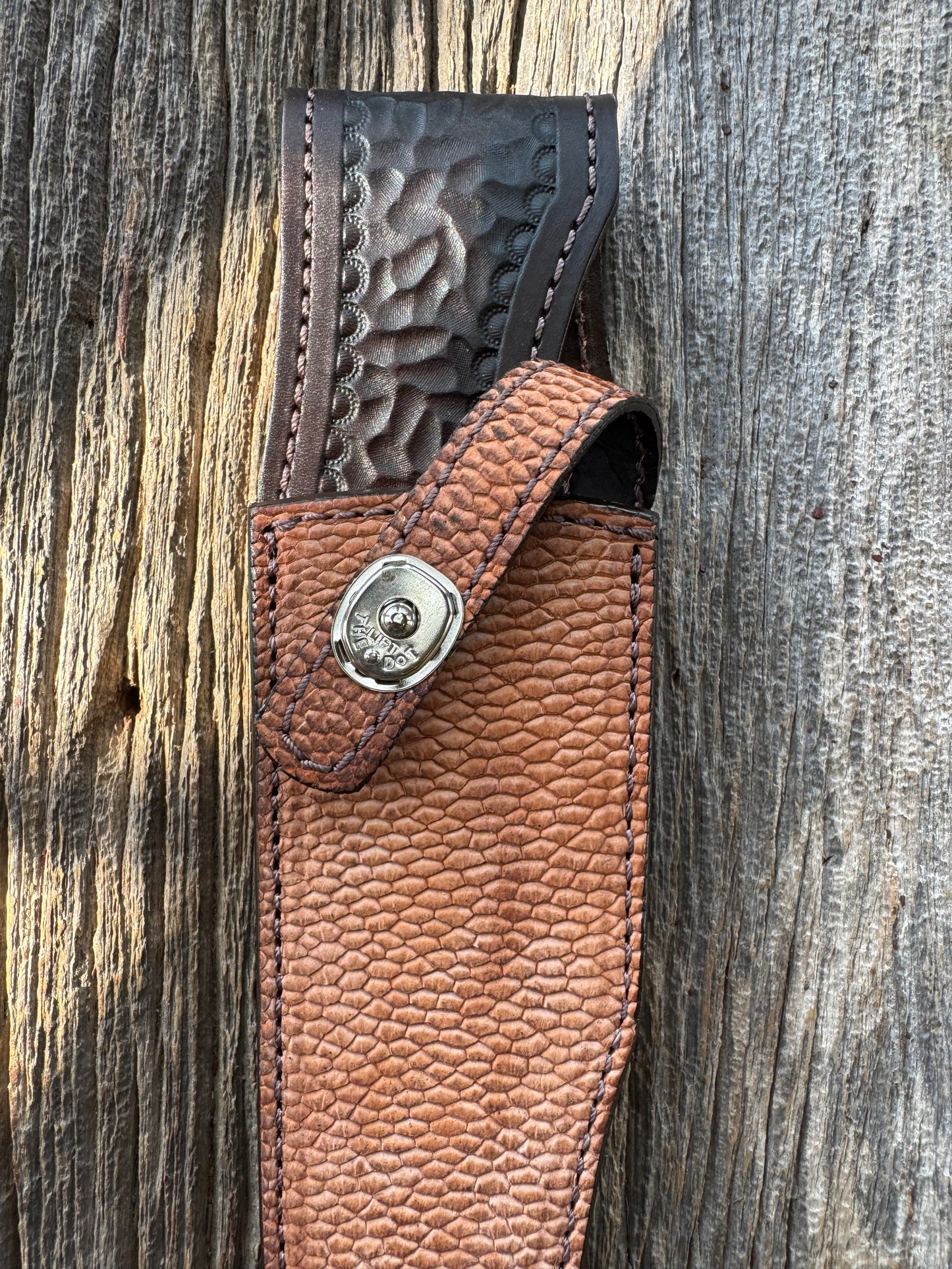 Randall Model 12-8 “Big Bear” Sheath in Exotic Tanned Beaver Pelt by Treeman.