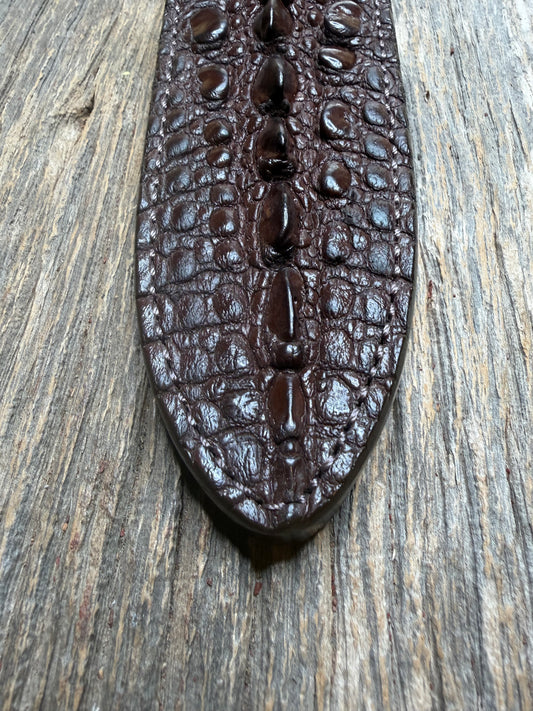 Randall Model Clinton Special Sheath in Exotic Dark Brown Snapping Turtle by Treeman. Forward curved hilt and new black canteen snap… Spiked Dragon tail portion of the turtle.