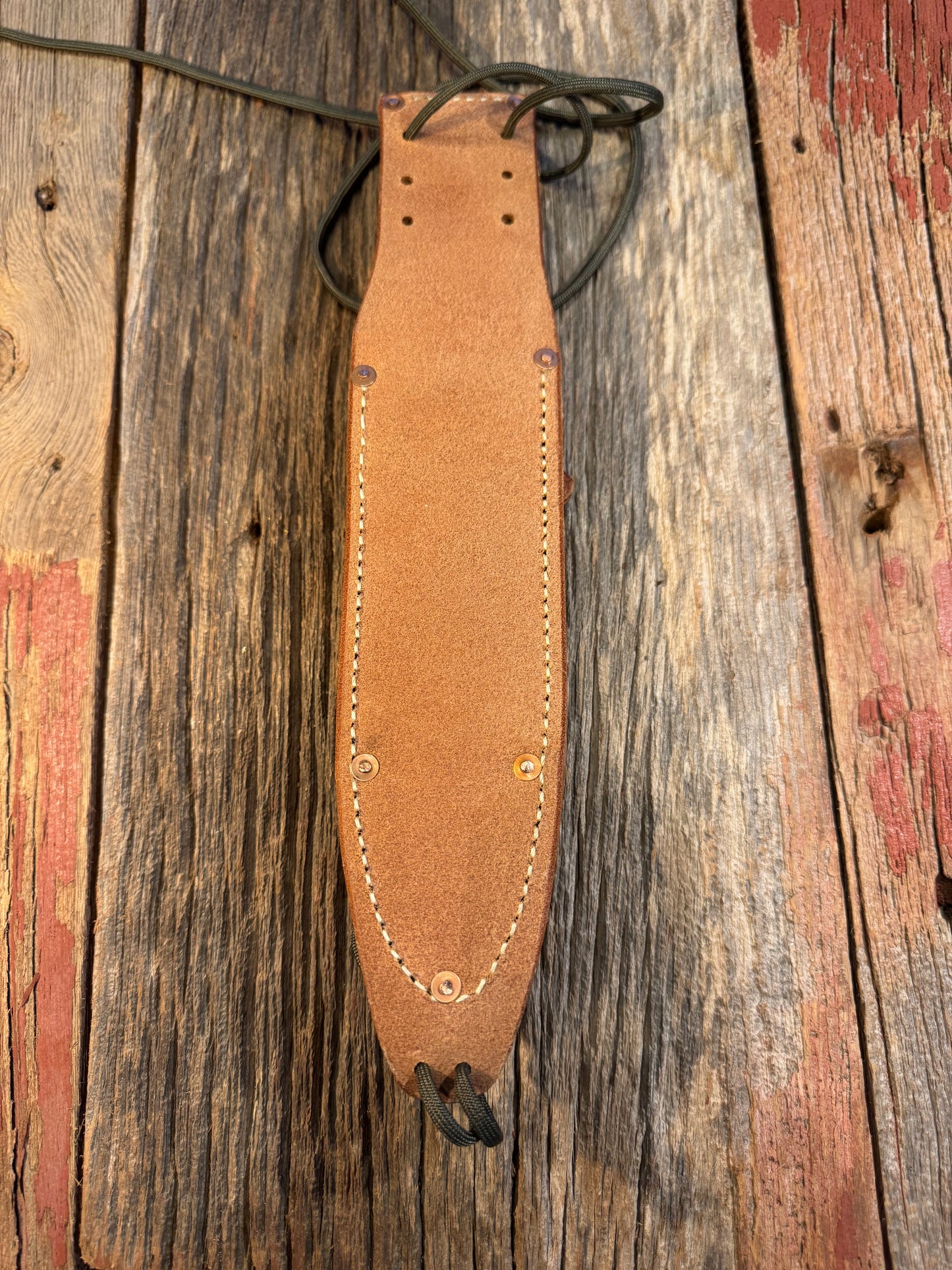 New Randall Johnson Gutcher Riveted Rough Back Knife Sheath Model 14 or 18-7.5
