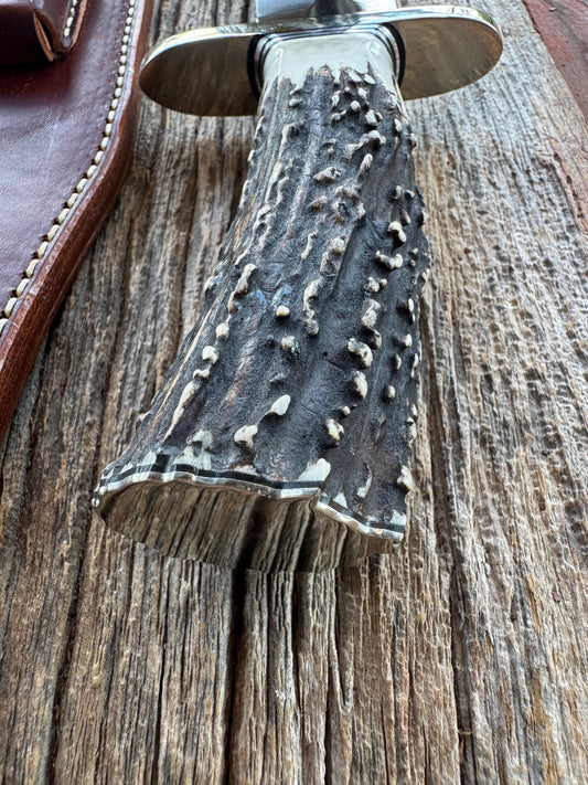 New in Paper Randall Model 12-11 Confederate with a great piece of Popcorn Stag. Nickel Silver Hilt and Butt plate.