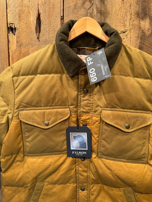 Filson Down Jac Shirt in Dark Tan New with Tags in Bag Size Medium 20018829