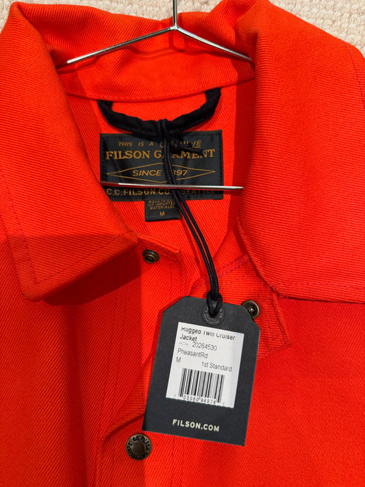 Filson Rugged Twill Cruiser Jacket | Size M | Pheasant Red | Made in USA | NWT
