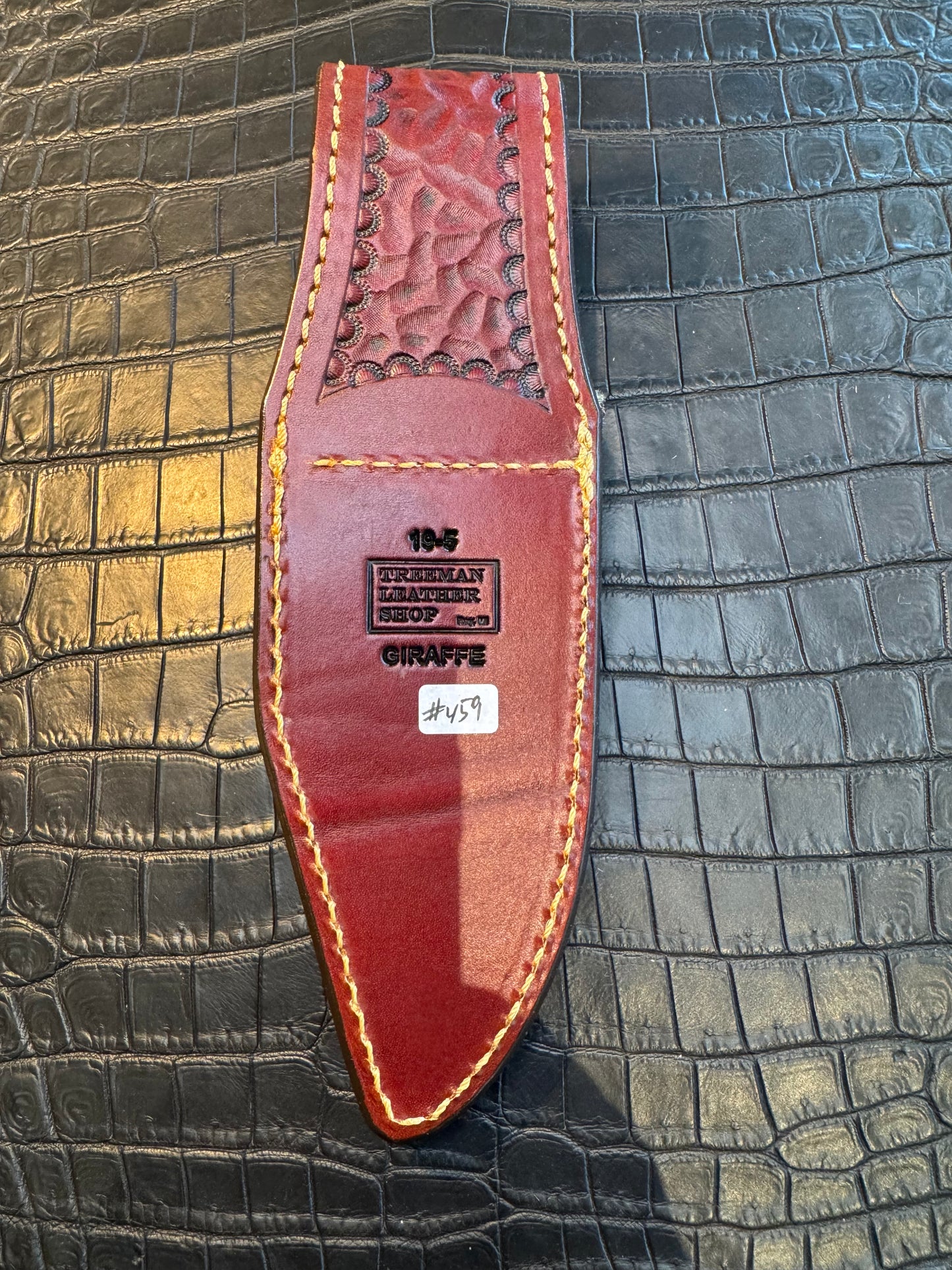 Randall Model 19-5 Exotic Giraffe Skin Sheath from Treeman.