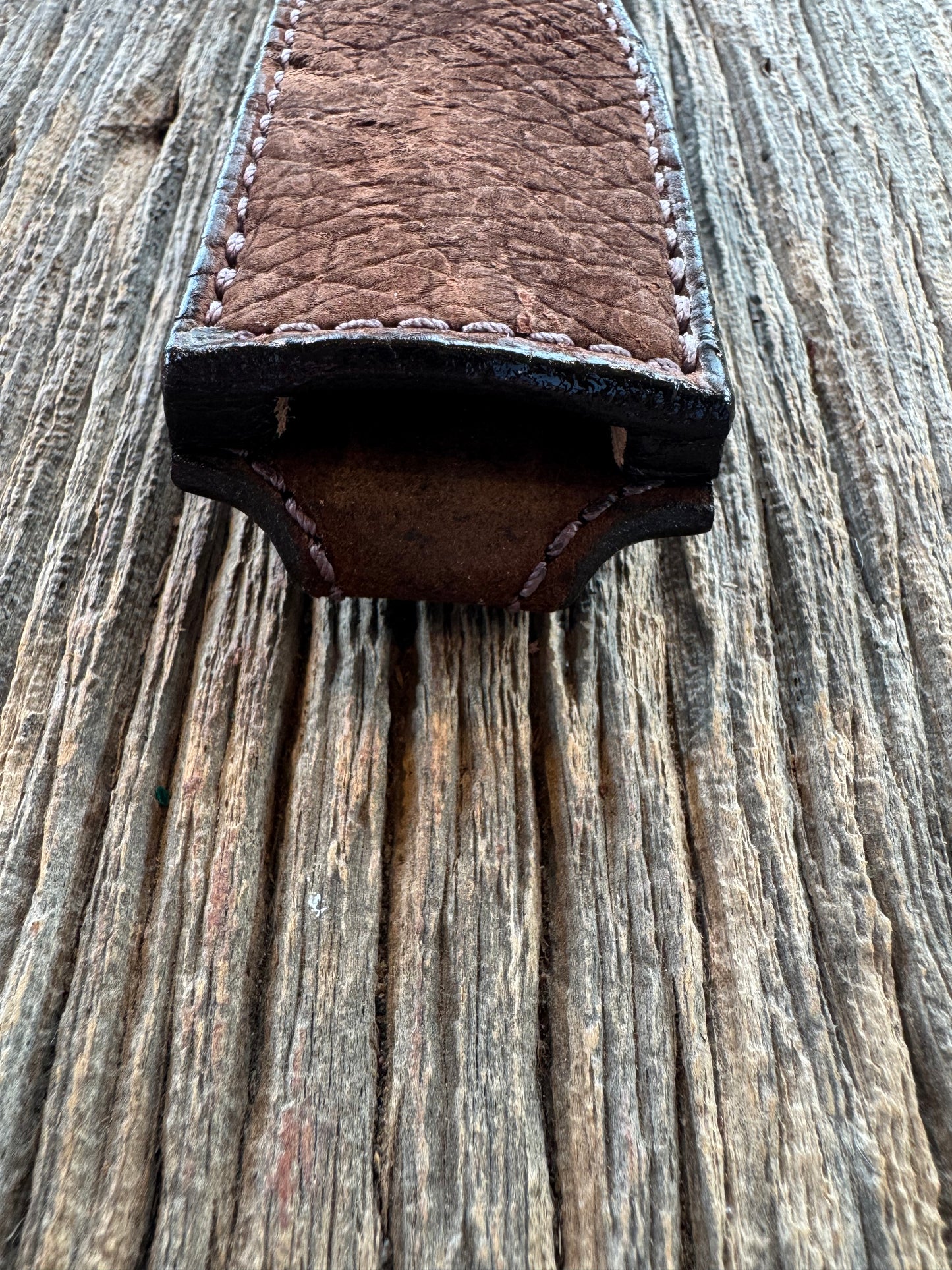 Randall Model 10-7 Fisherman Exotic Sheath in Chocolate Hippo by Treeman.