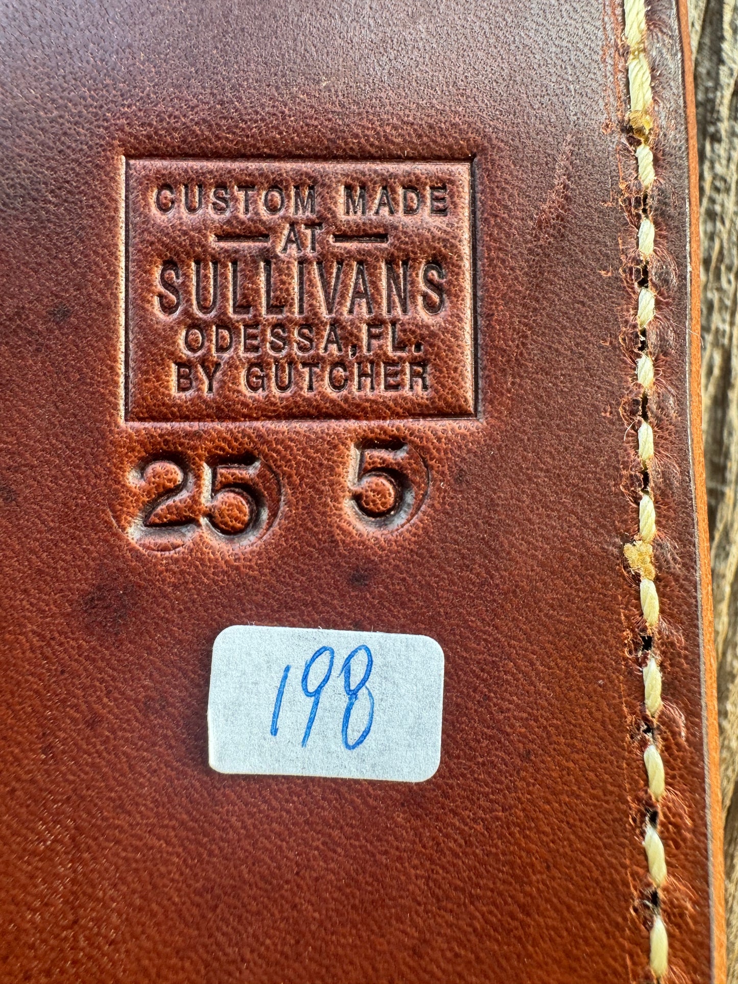 New Randall Sullivans by Gutcher Leather Knife Sheath Model 25-5 with Sharpening Stone.