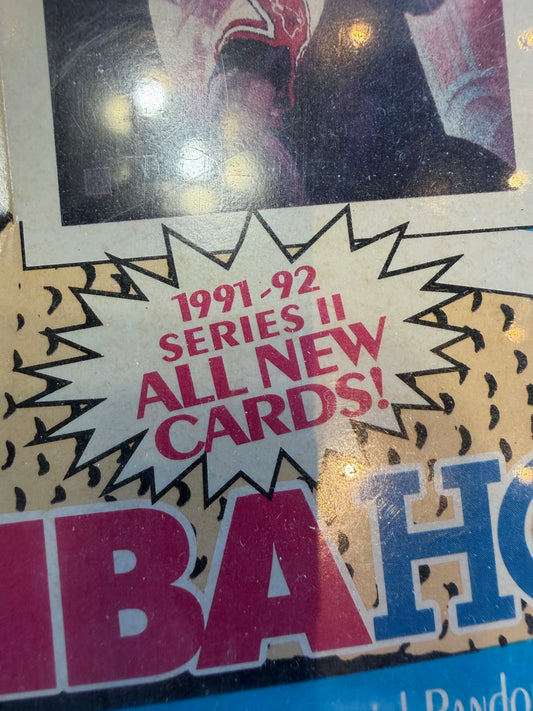 1991-92 NBA Hoops Series 2 Factory Sealed Box - Factory Sealed 36 packs per box 15 cards per pack