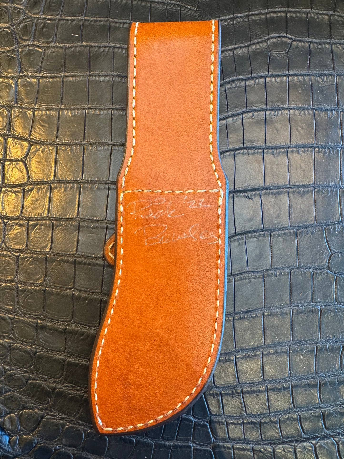 Randall Model Bowles Skinner Sheath autographed by Rick Bowles from Sullivans by Gutcher.
