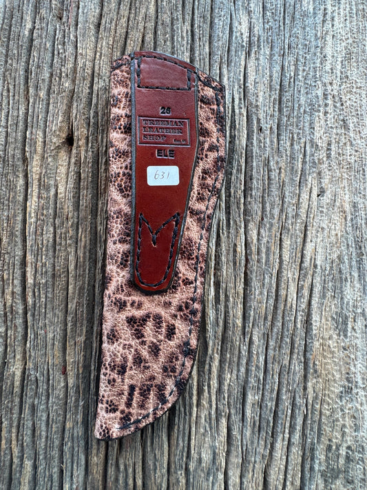Randall Model 26 Sheath in Exotic Textured Elephant Throat style from Treeman.
