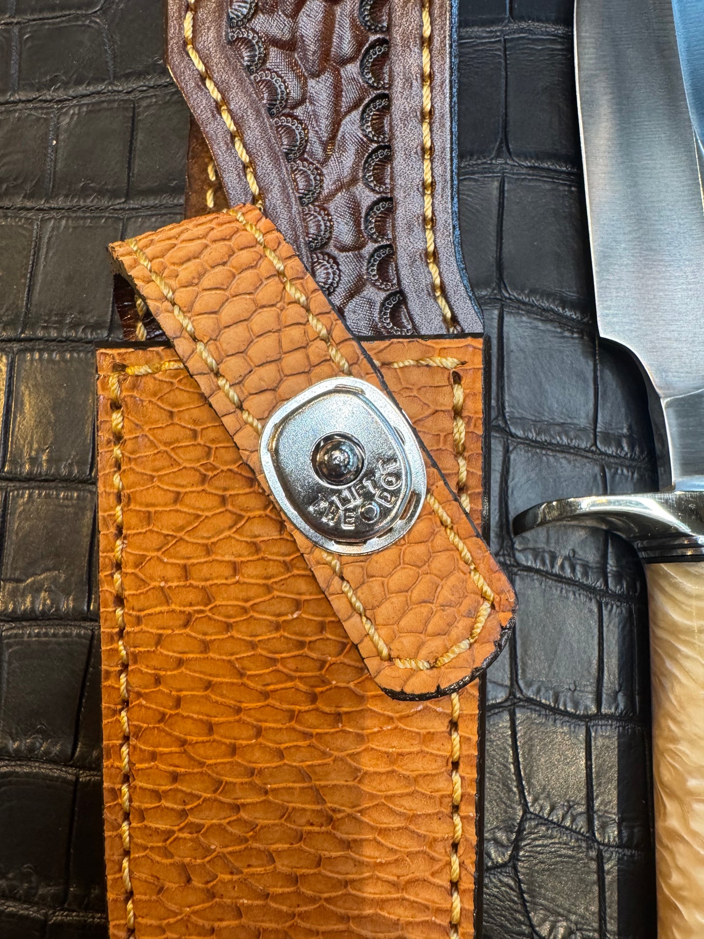 Randall Model 23 Sheath Straight Hilt in Exotic Beaver Tail by Treeman. (Sheath only)
