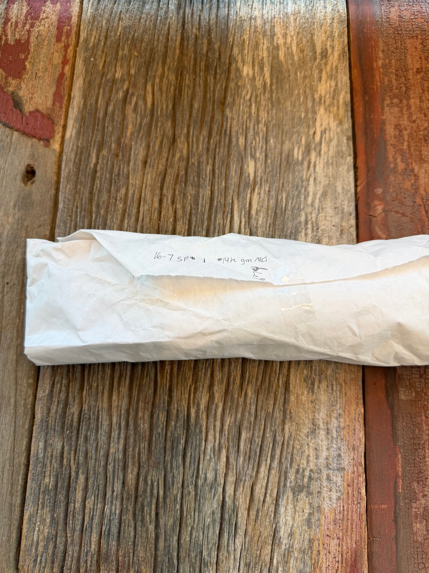 New in Paper Randall Model 16 SP#1 Special fighter with a Green Micarta handle. SS blade, Nickel silver hilt. Lanyard. Brown leather sheath.