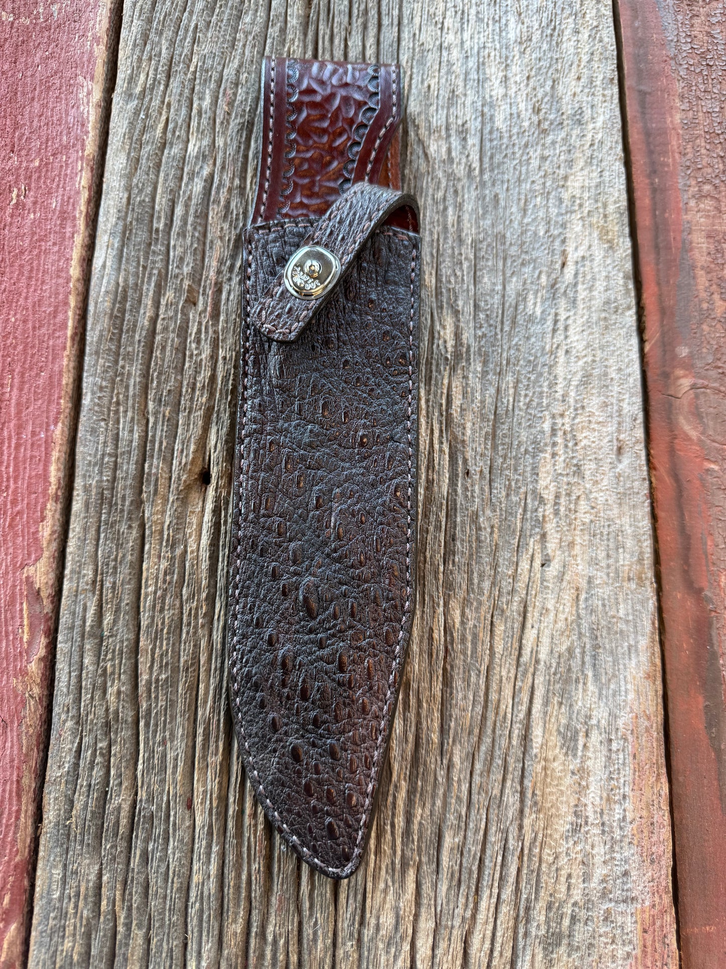 Randall Model 12-9/14 Grind Sheath in Exotic Snapping Turtle by Treeman.