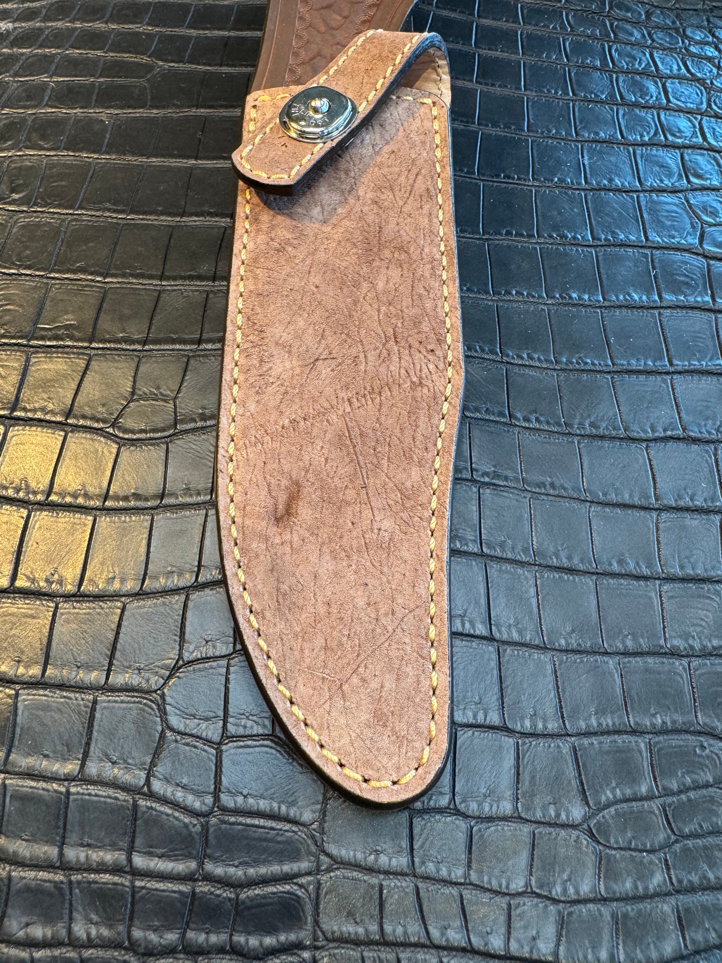 Randall Model Nordic Special Dealer Special” Exotic Sheath in Grey Hippo by Treeman.