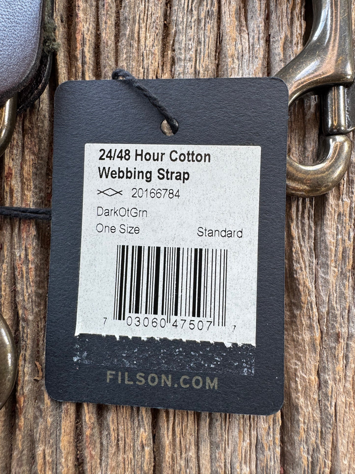 NWT Filson 24/48 Hour Cotton Webbing Strap # 20166784 Otter Green Made in USA