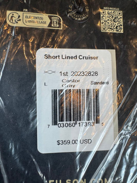 NWT Filson Short Lined Cruiser Large Castor Gray #20232828 Imported New Color