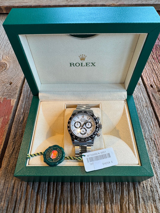 New in Box unworn 2018 Rolex Daytona Panda. Model # 116500LN contact via email for details.