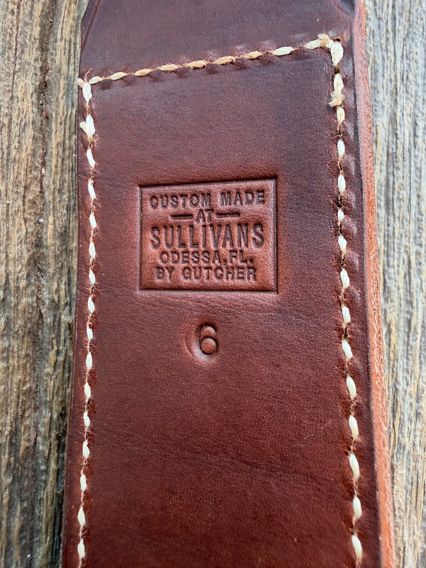 New Randall Sullivans by Gutcher Leather Knife Sheath Model 1-6 with Stone