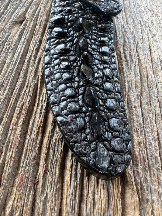 Randall Model 27 Sheath in Exotic Black Snapping Turtle from Treeman.