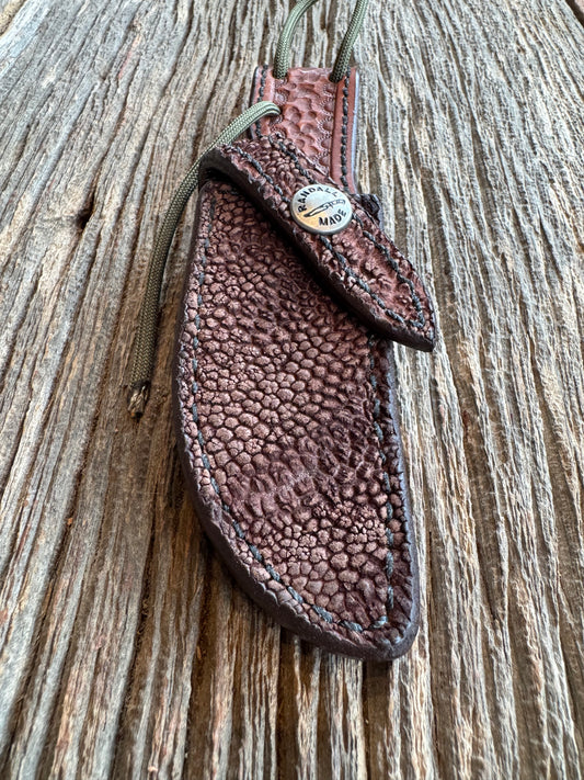 Rare Randall Model 21 sheath in Exotic Elephant Trunk from Sullivans by Gutcher. New and unused.