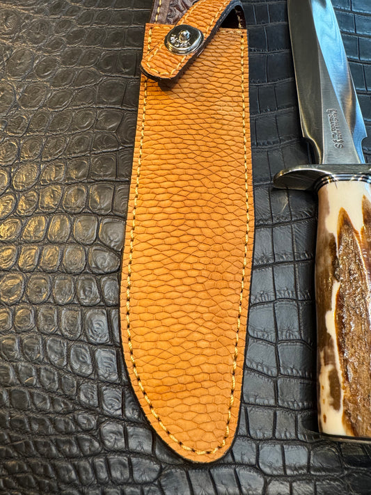 Randall Model 1-8 Sheath Straight Hilt in Exotic Beaver Tail by Treeman. (Sheath only)