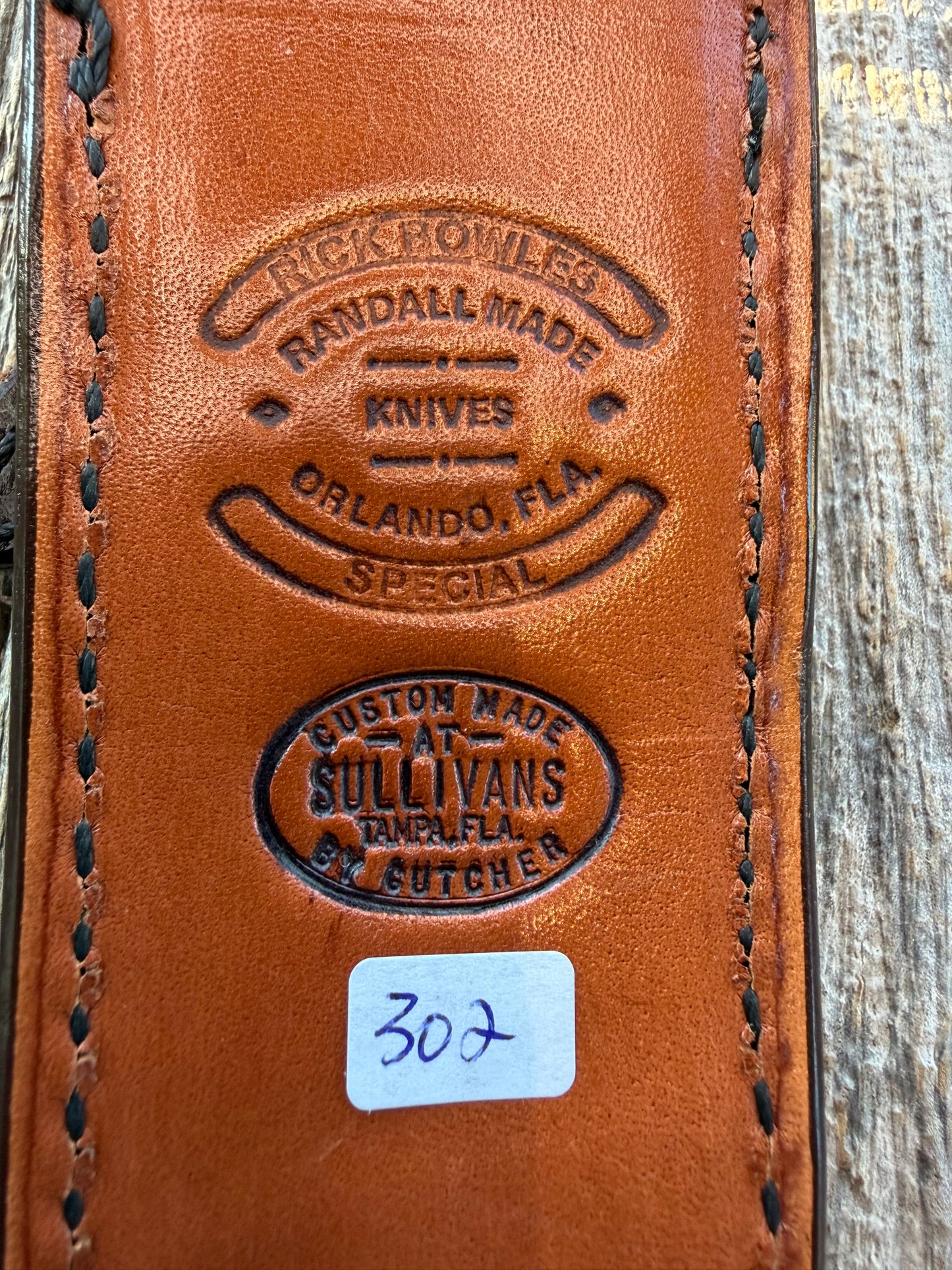 Very Rare Randall Sullivans by Gutcher Exotic Elephant Trunk Knife Sheath for a Bowles Special. Randall Snap!!