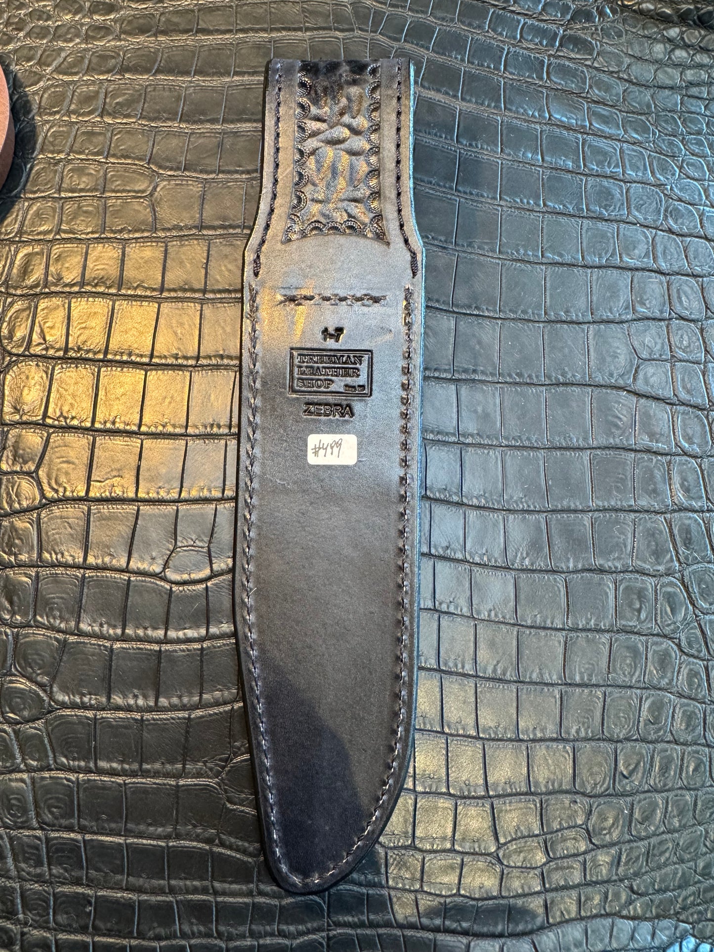 Randall Model 1-7 Exotic Sheath in Zebra by Treeman.