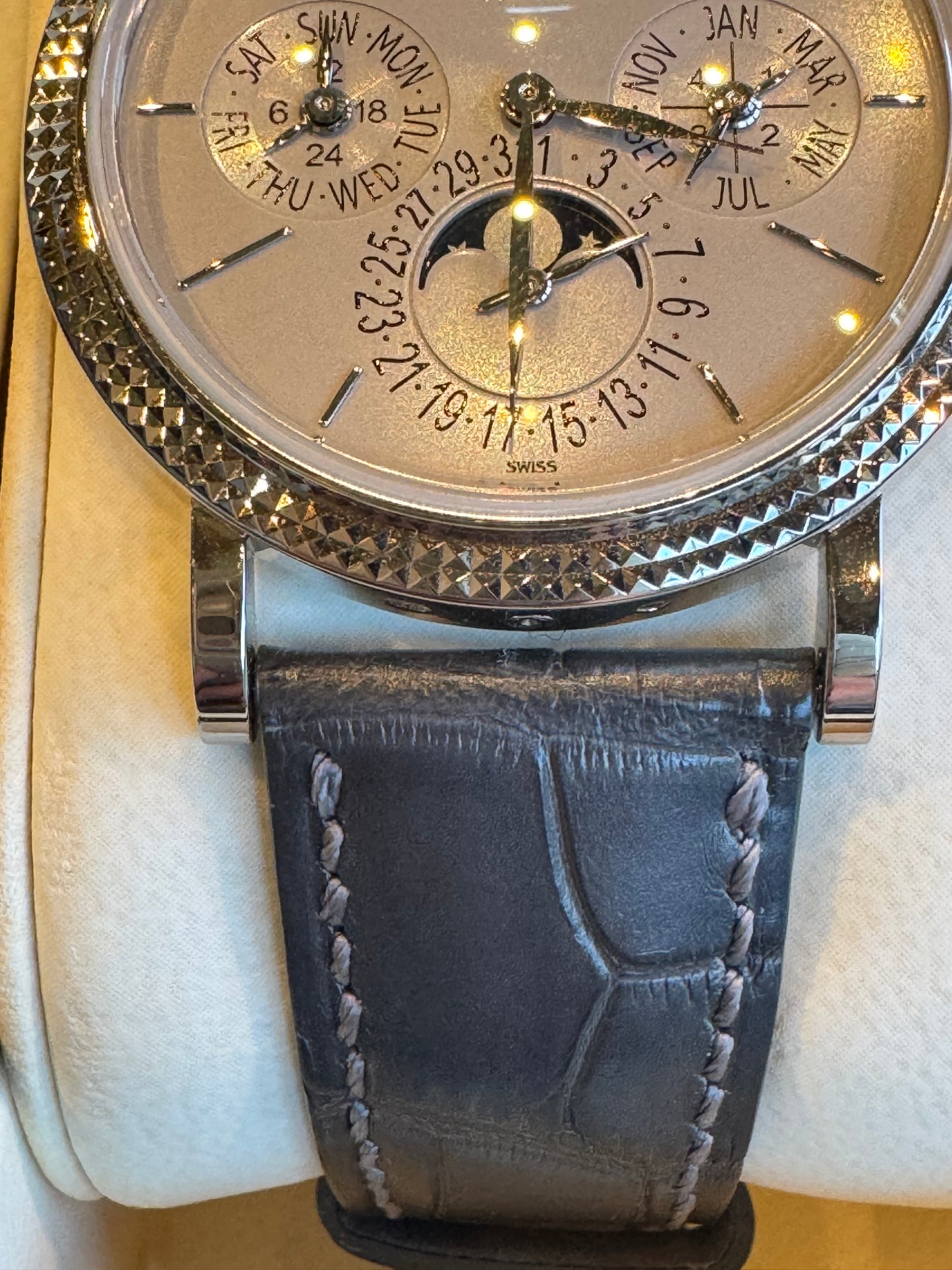 Patek Philippe Perpetual Calendar Grand Complications Perpetual Calendar 5139G-001 Matte Grey Strap like new.