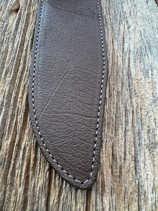 Randall Model 12-9 Sheath in Exotic Cape Buffalo in Dark Brown Leather from Treeman.